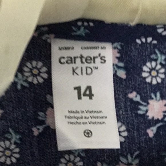 Carters Girl’s Cottage Core Blue Floral Long Sleeve Dress. Country, School Party - Picture 4 of 6